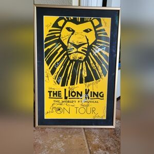 Lion King The Musical Minskoff Theatre Autographed Broadway Cast Poster